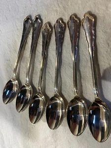 PLACA DE PLATA BERNDORF "SATINIQUE"?(6) CUCHARAS SEMITASSE 4.5" - Imagen 1 de 3