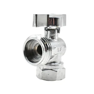 5/8 Inch Comp x 3/4 Inch Male GHT x 1/4 Inch Turn Washing Machine Valve - Picture 1 of 7
