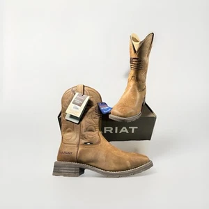 NEU Ariat Herren Hybrid Patriot H20 Abgenutzt Braun Stiefel 10038354 Größe 12 D Flagge - Bild 1 von 16