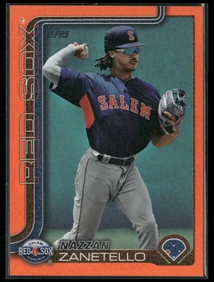 2025 Topps Pro Debut Nazzan Zanetello Orange Foil /25 - Image 1 of 2