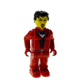 1x Lego Figure 4 Juniors Jack Stone Man Bank Robber Red 4608 js011