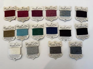 Rainbow Gallery Cresta d Oro Needlepoint Cross Stitch Metallic Thread Lot Of 16 - Picture 1 of 17