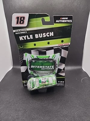 Wave 6 2018 Lionel NASCAR Kyle Busch #18 Interestatal 1/64 coche fundido a presión capó libre Foto 1 de 3
