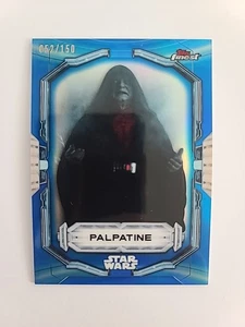 Topps Finest Star Wars Blue Refractor 2022 52/150 Emperor Palpatine #71 - Imagen 1 de 3
