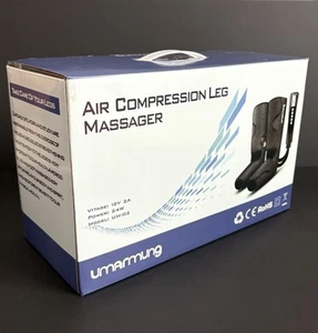 Air Compression Leg Foot Massager With Heat 3 Modes Black Gift For Mom Dad NEW - Picture 1 of 8