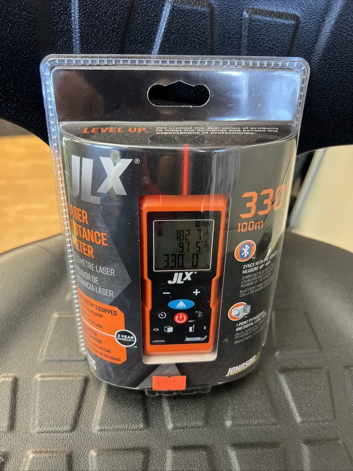 Johnson Level JLX 330' Laser Distance Meter - Orange LDM330 - Image 1 of 1