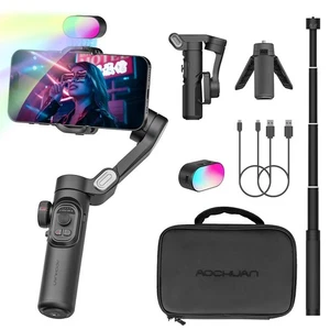 Smartphone Gimbal Stabilisator für iPhone 15 Pro Max Android Handy mit Extensi... - Bild 1 von 8