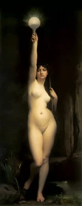 Jules Lefebvre La Vérité Verite The Truth Woman Torch Painting Woman Art Print - Picture 1 of 8