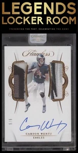 2020 Panini Flawless Carson Wentz Football Dual Patch Auto Bronze /6 - Bild 1 von 2