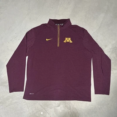 Nike Minnesota Golden Gophers 1/4 Zip Dri-Fit Pullover Men’s SZ XL Sweater - Image 1 of 4