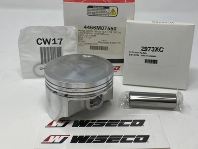 WISECO 4466M07550 266cc 75.5mm FORGED +2.5mm OVER PISTON KIT XR250R XR250L RINGS - Image 1 of 4
