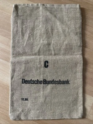 Geldsack Deutsche Bundesbank Jutebeutel C Leinen Jute - Bild 1 von 2