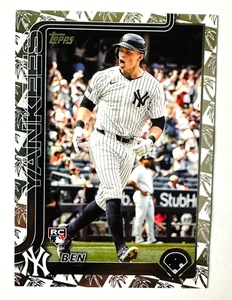 2025 Topps Serie Uno Ben Rice Palm Tree Border RC #337 ¡Novato de los Yankees de Nueva York! - Imagen 1 de 3