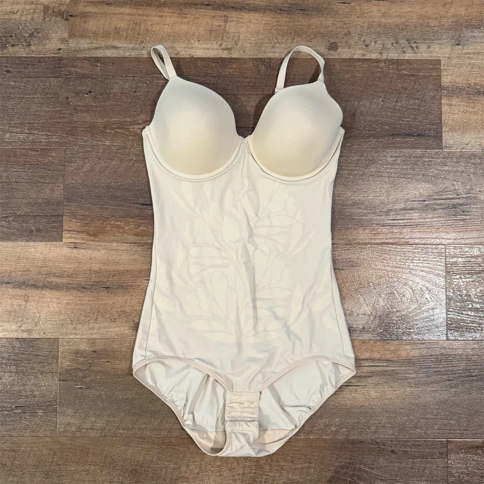 Maidenform женщин бежевый Shapewear боди M цветочный на косточках - Изображение 1 из 4