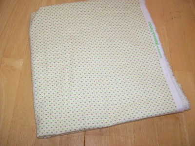 New Hancock Fabrics Yellow Tiny Hearts Print Flannel Fabric Material 16" - Image 1 of 4