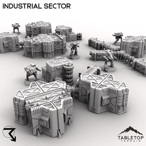 Sector Industrial HEXTECH - Base Drop Delta - Wargames mecánicos a pequeña escala 6 mm 8 mm - Imagen 1 de 8