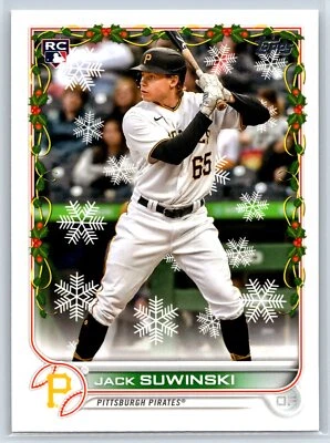 2022 Topps Holiday Jack Suwinski Rookie Pittsburgh Pirates RC #HW103 - Image 1 of 2