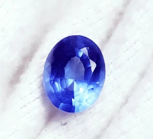Gemas de zafiro azul natural de 10 quilates con piedras preciosas sueltas certificadas forma ovalada - Imagen 1 de 9