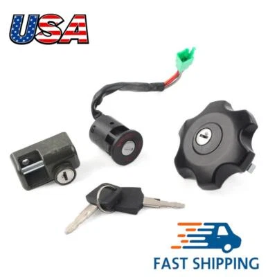 Juego de bloqueo de tapa de gas interruptor de llave de encendido para Suzuki 05-2019 DRZ400S 05-2022 DRZ400SM Foto 1 de 4