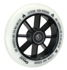 Chilli Pro Stunt-Scooter Base Scooterwheel Rolle 110mm Schwarz / Pu Weiß