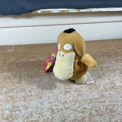 NWT VTG Pokémon Psyduck Beanbag Plush 1998 Hasbro Nintendo Soft Toy #58060 - Image 1 of 4