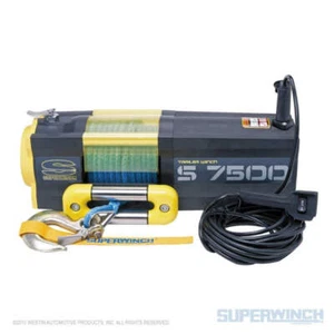 Superwinch 7500 LBS 12V DC 5/16in x 54ft Synthetic Rope S7500 Winch - Imagen 1 de 11