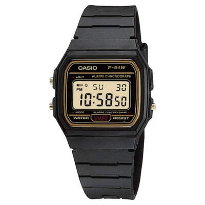 Reloj Casio Clásico Deportivo Digital Negro/Dorado F-91WG-9QDF Foto 1 de 4