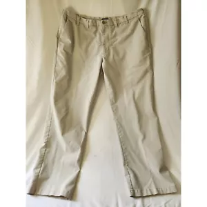 IZOD Khaki Pants Straight Leg Casual Chino Trousers Beige 44x34 - Picture 1 of 3