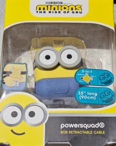 Powersquad Bob Minions Retractable Cable for Apple Samsung Nokia Huawei LG Moto - Picture 1 of 5