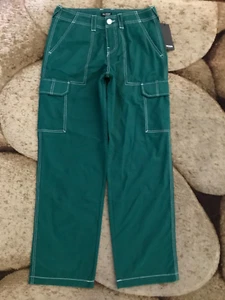 True Religion Military Cargo Pants Womens Size 28x32 Aventurine Green NWT $139- - Picture 1 of 6