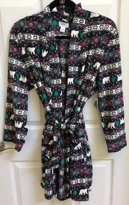 Old Navy Christmas Holiday Fleece Robe Long Sleeve Pajamas XL XXL NWT Bathrobe - Image 1 of 4
