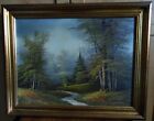 R. Scott - Country Forest Stream Landscape Scene Oil Painting (Signed by Artist)