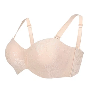 Damen trägerloser Minimizer-BH Bügel Jacquard Spitze BHs Übergröße 32-46 B-H - Bild 1 von 36