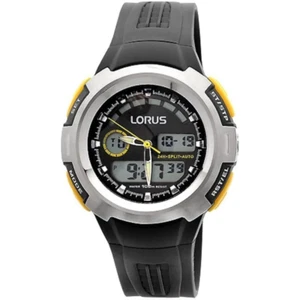 Lorus R2323DX9 - Mens Chronograph Duo Display Watch - Black Resin Strap - Picture 1 of 2