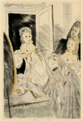 Curiosa Vie privée du maréchal de Richelieu Gravure érotique Gaston Barret 1953 - Photo 1/3