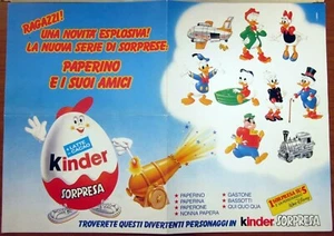 KINDER COLORA IL FANTASTICO MONDO DISNEY DEPLIANT 1988 VINTAGE - Imagen 1 de 2