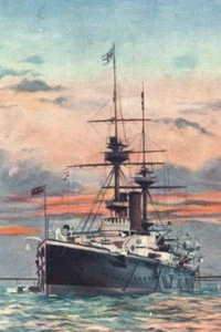WWI British Royal Navy HMS Magnificent Battleship Raphael Tuck c.1910 - Picture 1 of 3