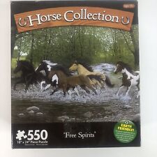 Karmin Horse Collection Free Spirits 550 Piece Puzzle Horses Water New 18”x24”