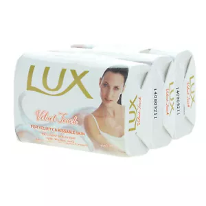 3x Lux Velvet Touch Indulgent Beauty Bar Soap Peach & Moisturizing Cream 3.3 oz. - Picture 1 of 3