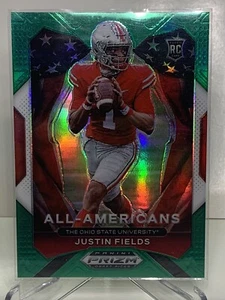 2021 Panini Prizm Draft Picks Collegiate #192 Justin Fields Green - Picture 1 of 1