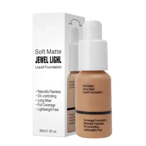 Full Coverage Liquid Foundation Soft Matte Light Oil Control Moisturizing Makeup - Picture 1 of 8