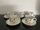 Vintage Midwinter Stonehenge Wild Oats Retro Five Cups And Saucers