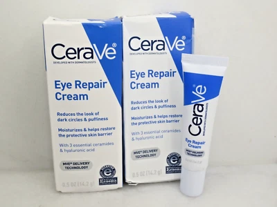 CREMA REPARADORA DE OJOS CERAVE PARA OJERAS 0,5 OZ LOTE EN CAJA DE 2 *VER DETALLES* Foto 1 de 3