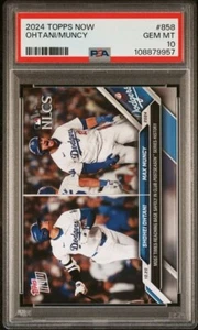 2024 Topps Now #858 Shohei Ohtani Max Muncy Los Angeles Dodgers PSA 10 - Picture 1 of 2