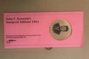 Pergament Kopie von John F. Kennedys Antrittsrede: 20. Januar 1961 Sehr guter Zustand - Bild 1 von 4