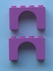 2 x LEGO Dark Pink Arch 1x4x2 Ref 6182 Set 5848 5862 5859 5855 5871 5847 5964 - Picture 1 of 1