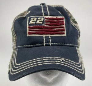 Cappello camionista RealTree 22 Kurt Busch bandiera americana Nascar punto spesso strapback - Foto 1 di 10