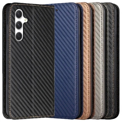 ANDREJ STEINMETZ Handy Tasche für Samsung Galaxy A16 Carbon Fiber Wallet Hülle Magnet Klapp Etui