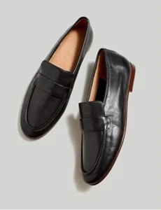 Madewell Lacey Loafer Soft Smooth Black Leather Women's Size 6 NEW Office - Picture 1 of 8