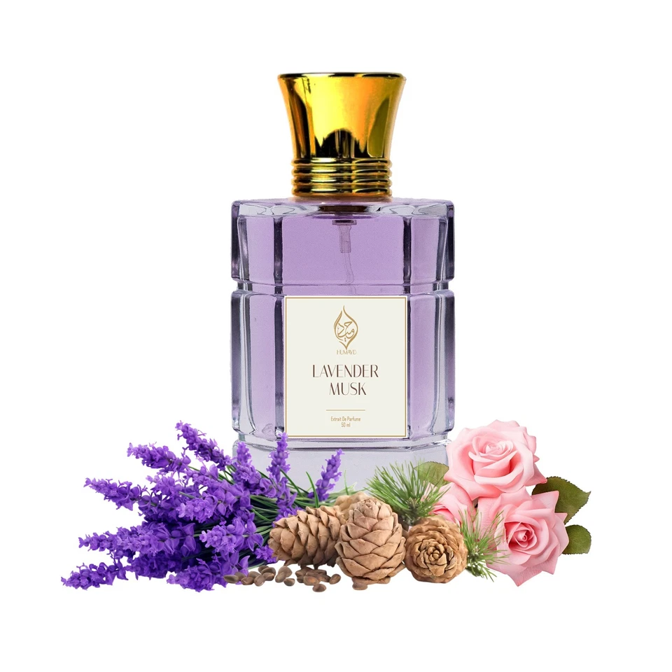 HUMAYD PERFUMES Lavender Musk Eau de Parfum by Humayd | 50 ml Floral Woody Amber Scent for Women
